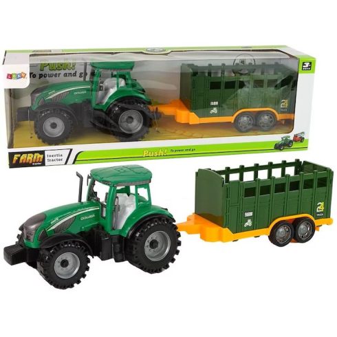 Farm Tractor Traktor Állatszállító Utánfutóval Lovacskával
