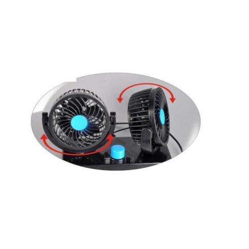 Yavis Trade Kétlapátos Ventilátoros  Dupla Autóhűtő 12V 260*95*140mm Fekete