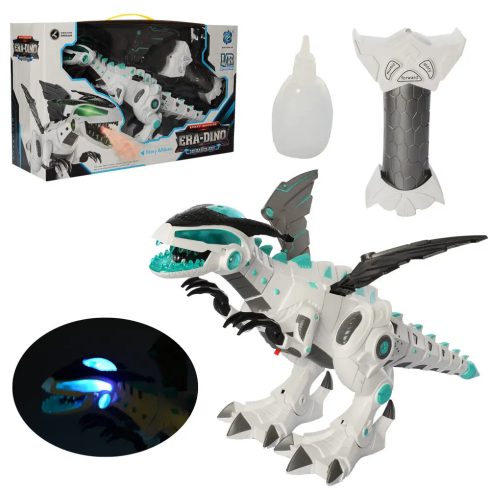 King Óriás Távirányítós Robot Dinoszaurusz Füst + Fény Effektekkel Tűzokádó Sárkány Dínó 50 cm