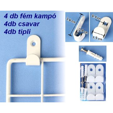 Akasztó csavaros 4 db 10122