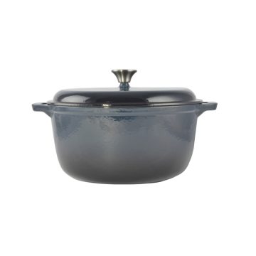   Perfect Home Zománcozott öntöttvas lábas 30 cm, 7 literes Acélkék 12402