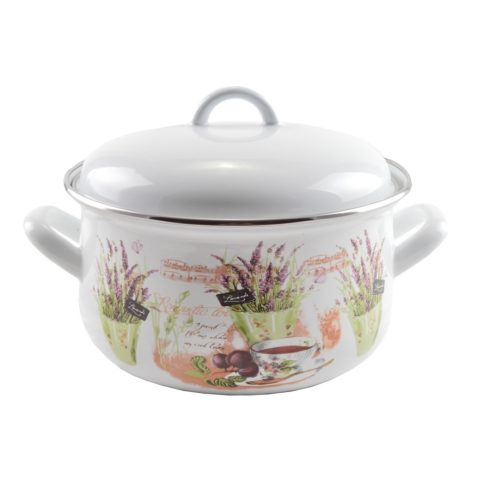 Perfect Home Levendula  Zománcozott lábas 20 cm+fedő 13468
