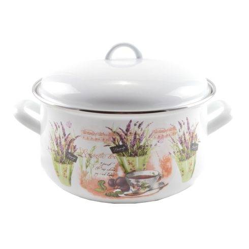 Perfect Home Levendula  Zománcozott lábas 24 cm+fedő 13470