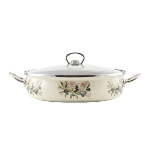 Perfect Home Oliva Zománcozott szeletsütő lábas 26 cm+üvegfedő 14835