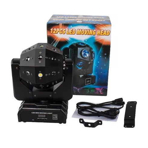 Mozgófejes LED Projektor Színpadi Lámpa 150W, Hangaktiválás, fekete Színpad Technika