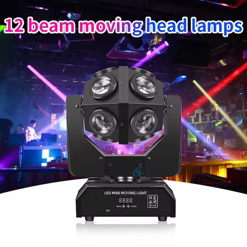 Mozgófejes LED Projektor Színpadi Lámpa 150W, Hangaktiválás, fekete Színpad Technika