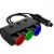 OLESSON 1523 120W univerzális autós Szivargyújtó 3 az 1-ben 2-magos 2-USB 3-foglalatos adapter - fekete