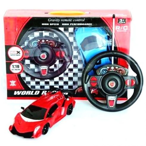 World Racing 1:16 RC Versenyautó Kormánykerék Formájú Vezérlővel 27MHz