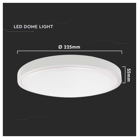Optonica Minőségi Fehér Mennyezeti LED UFO Lámpa Ø22,5 CM 18W 1350LM 4500K Nappali Fehér 2903