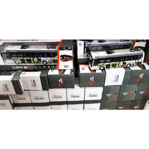 City 1:32 RC Buszmodell Távirányítós Játékautó Gyerekeknek 27Mhz RC játékautó fényfejjel 3.7V Akku Busz