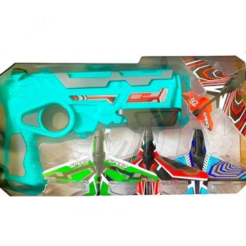   Újdonság Katapultpisztoly Air Battle repülőgéppekkel Folyamatos kilövés Repülőgép Kilövő Kataplult pisztoly játék(2088-6)