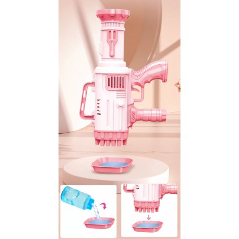 Impozáns Buborékfújó Gépfegyver – a nyár legnagyobb slágere (BBJ) Buborék Fújó Pisztoly