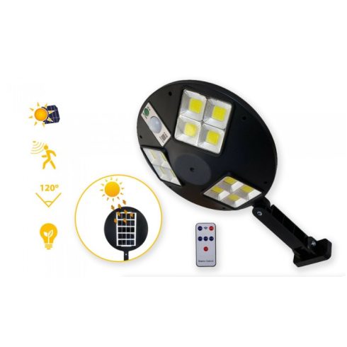 Nagy 3 Szögben  Világító 144 LED solar kültéri lámpa