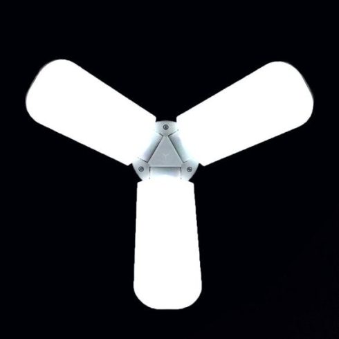 45W Háromágú Kihajtható LED lámpa, E27, hideg fehér