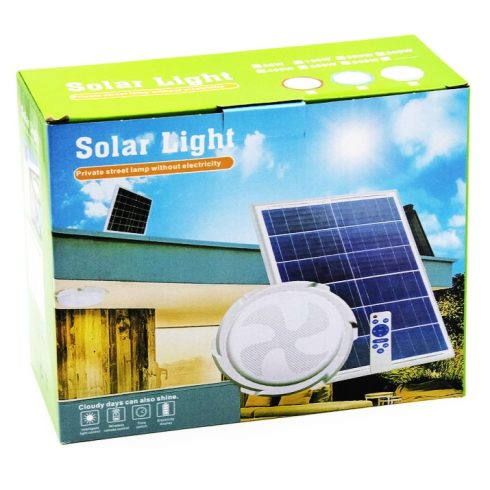 Napelemes Mennyezeti Lámpa Különálló Napelem Panellel - kerek, 50W Legolcsóbb Napelemes Solar Mennyezeti Lámpa