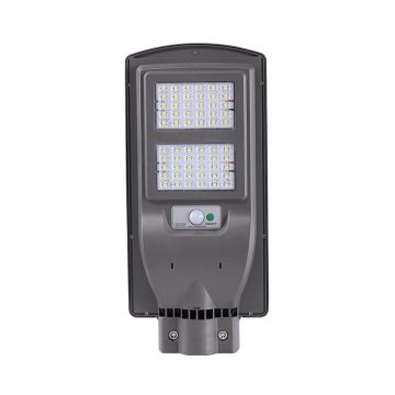   60W Napelemes kültéri LED utcai lámpa Beépített akku automatikus fényérzékelés 2 fényerő fokozat Folyamatos 50% mozgás esetén 100%