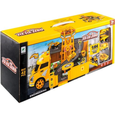 Six Six Zero Police Rendőrség Autó Készlet Szállító Autóval 42 Darabos