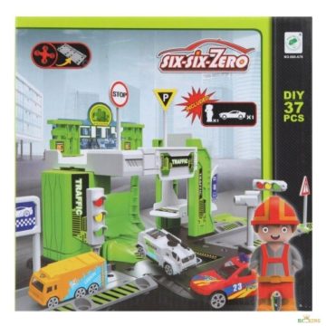   Six Six Zero Garage Series City Városi Közlekedés Parkoló Készlet 37 db-os