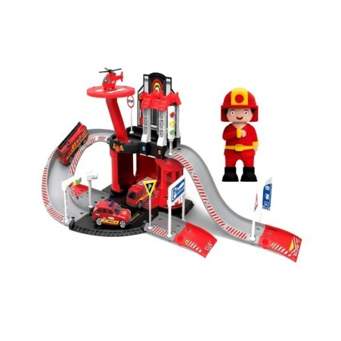 Six-six-Zero 42 darabos tűzoltóság parkolójáték (660-A87) Parkoló Játék gyerekeknek