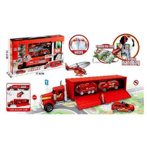 Six Six Zero Fire Tires Orbit Parking Tűzoltóság Parkoló 1 Kamion 6 Kisautó Jelzőtáblák