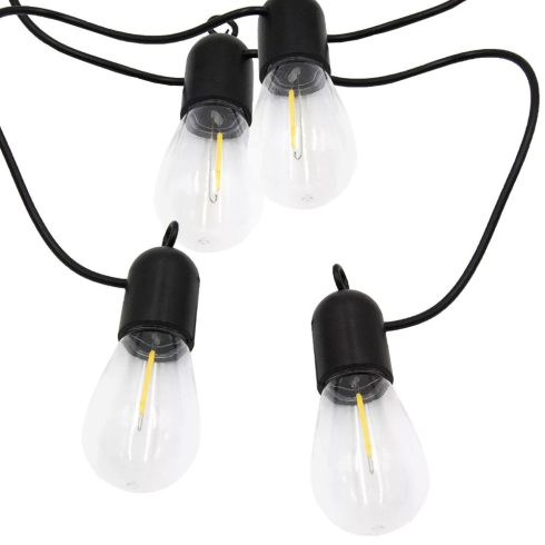 7 Méteres Napelemes Izzósor Kültérre - Multicolor + Meleg fehér