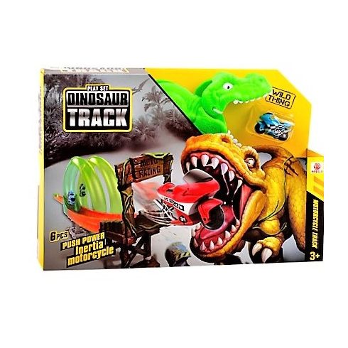 Metal Machines: T-Rex Dínó Motoros Kezdő  Pályakészlet Kisgyereknek Karácsonyra Tökéletes Ajándék Dinoszaurusz