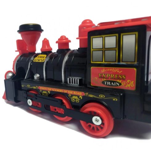 Star Toys Mozdony Fekete-piros Fény Hang (829-7)