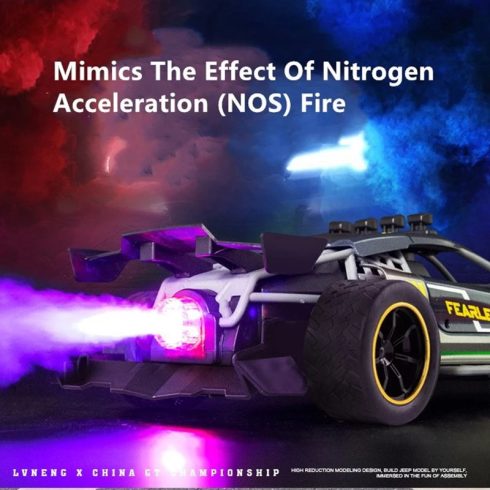 Spray Car Gyors Távirányítós Játék 24 Cm Autó Füstölés Funkcióval 3.7V Lítium Akkuval