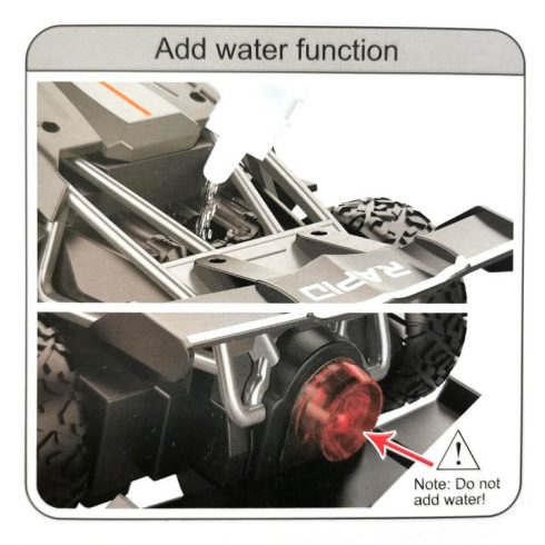 SPRAY Car Távirányítós Autó Füstölő Mechanizmussal 2 Szín Választható 24 Cm Akku 2.4Ghz