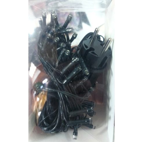 8 méter LED Karácsonyi Füzér Biztonságos Kültéri 220V Adapterrel Időzítő 8 Villogási Mód Fényfüzér Hideg fehér