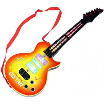  Shayson 4 húros Zenélő Elektromos Gyermek Gitár, oktatójáték, ajándék kisgyermeknek (SÁRGA)
