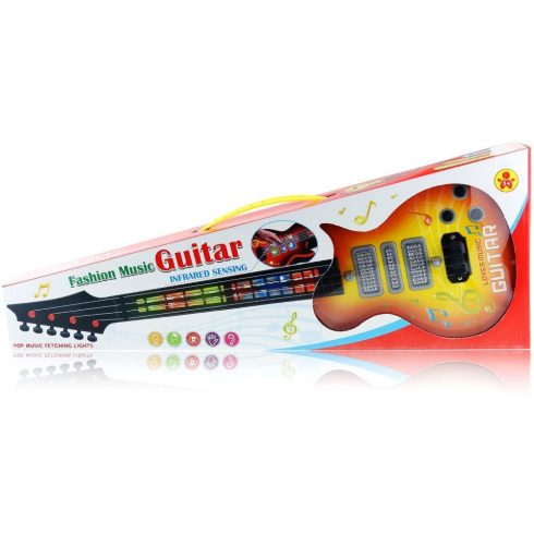 Shayson 4 húros Zenélő Elektromos Gyermek Gitár, oktatójáték, ajándék kisgyermeknek (SÁRGA)