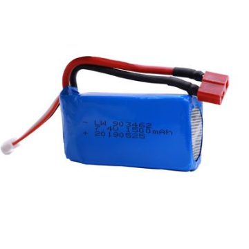   Wltoys 7.4V 1500mAh 25C 2S Lipo akkumulátor T dugó 144001 A959-B A969-B A979-B 1/18 RC autóhoz