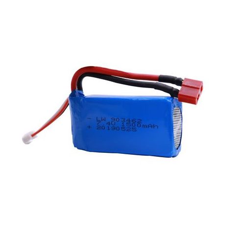 Wltoys 7.4V 1500mAh 25C 2S Lipo akkumulátor T dugó 144001 A959-B A969-B A979-B 1/18 RC autóhoz