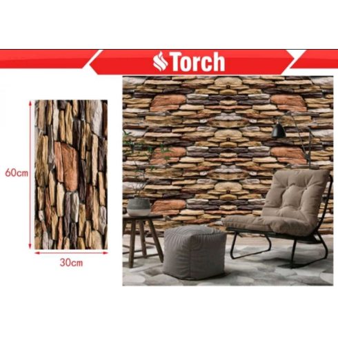Öntapadós Torch Terméskő Mintás  Vinyl tapéta Termés Kő