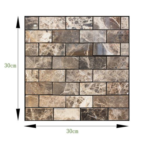1 Darab 3D Márvány Hatású Falpanel Öntapadós Fürdőszobában Wc-be Szobába Felragasztható Beltérre 30X30 Cm Falmatrica