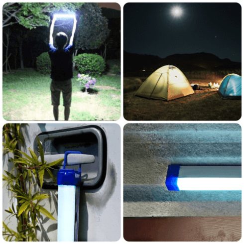 CBK Hordozható Akkumulátoros LED LÁMPA 52 Cm Akkus Steklámpa Szerelő Lámpa Kemping Fénycső