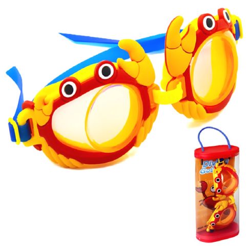 Aranyos rák figurás gyerek úszószemüveg – búvárszemüveg gyerekeknek víz alatti játékhoz