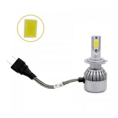 C6 LED autó fényszóró izzó pár H7 vagy H4 foglalattal - hidegfehér