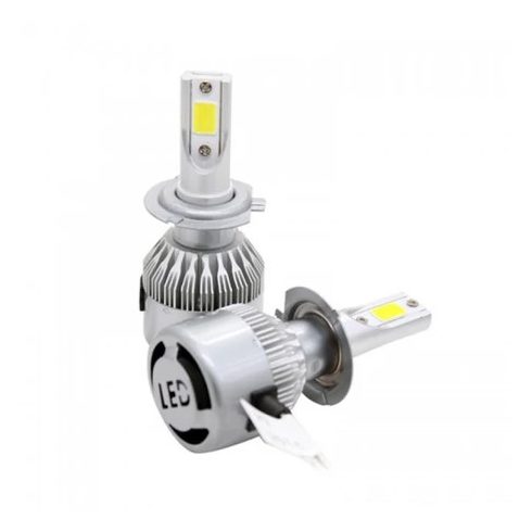 C6 LED autó fényszóró izzó pár H7 vagy H4 foglalattal - hidegfehér