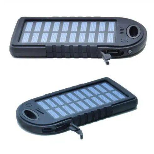 Napelemes Külső Akkumulátor – Karabinerrel Táskára Rögzíthető Powerbank – 5000 mAh