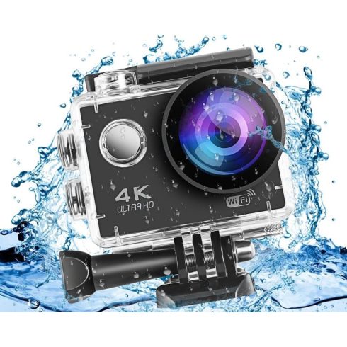 4K ULTRAHD SPORTS HD DV Full HD Felbontású Sport Kamera 30m Vízálló li-Ion akku