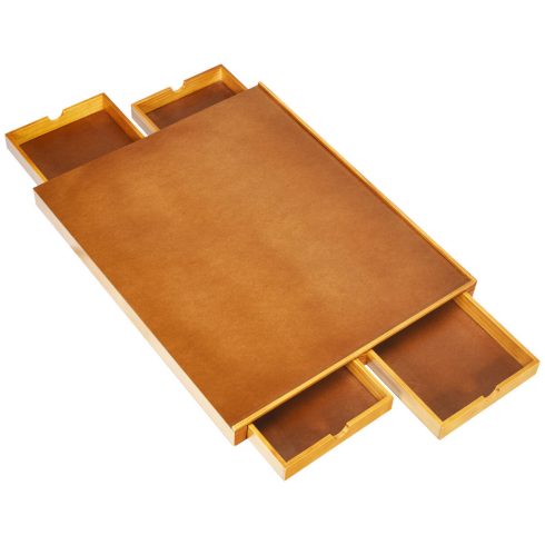 Puzzle asztal 1000-1500 DB-hez Puzzle asztal 80 x 65 cm 4 oldalsó eltolható fiók természetes fából
