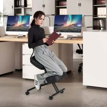   Ergonomikus térdelő szék tartásjavító zsámoly háttámlással