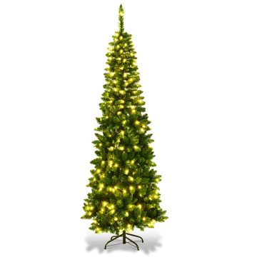 Műkarácsonyfa 225 cm keskeny állvánnyal