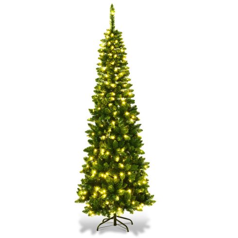 Műkarácsonyfa 225 cm keskeny állvánnyal