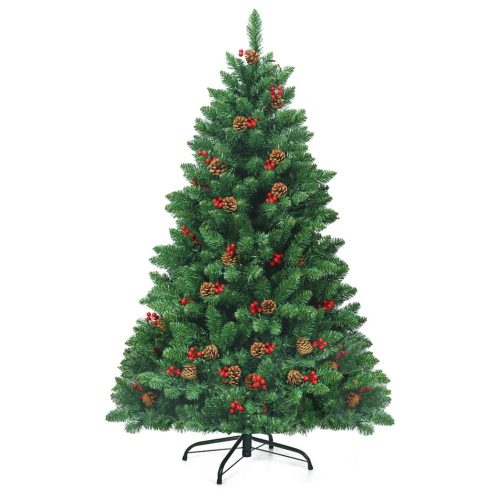 Mesterséges karácsonyfa LED lámpákkal 135 cm