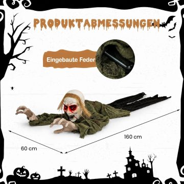   Halloween Groundbreaker Climbing Zombie világító szemekkel és ijesztő hanggal