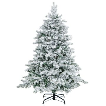   135"-es mesterséges karácsonyfa 757 ággal, 260 melegfehér LED-lámpával, bolyhos, csuklós, előre megvilágított, gyors összeszerelés