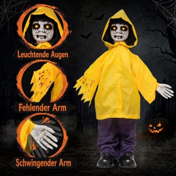   Animatronikus Kísértet Fiú Világító Szemekkel és Rémisztő Hanggal